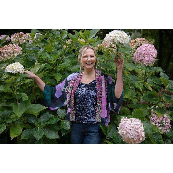From my Mother's Garden Short Kimono - Hydrangea - Dotique - From my Mother's Garden