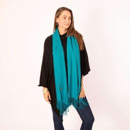 Georgia Pashmina - Teal - Dotique - Tilly and Grace