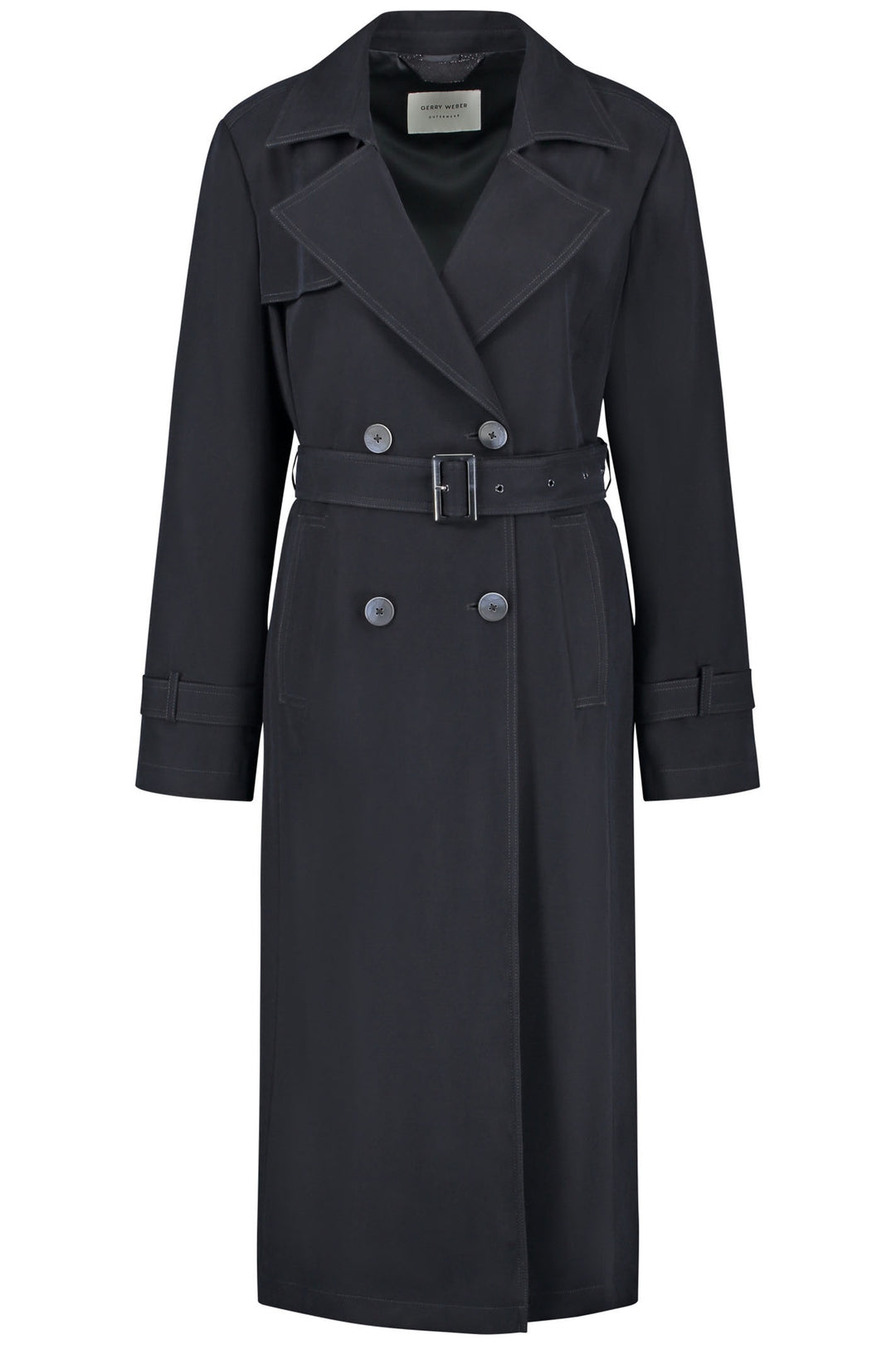 Gerry Weber 350003-31172 Navy Trench Coat - Dotique Chesterfield