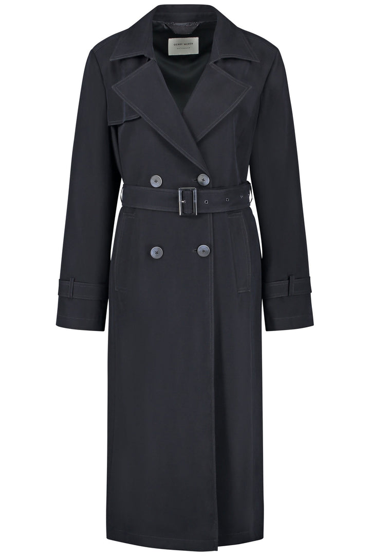 Gerry Weber 350003-31172 Navy Trench Coat - Dotique Chesterfield