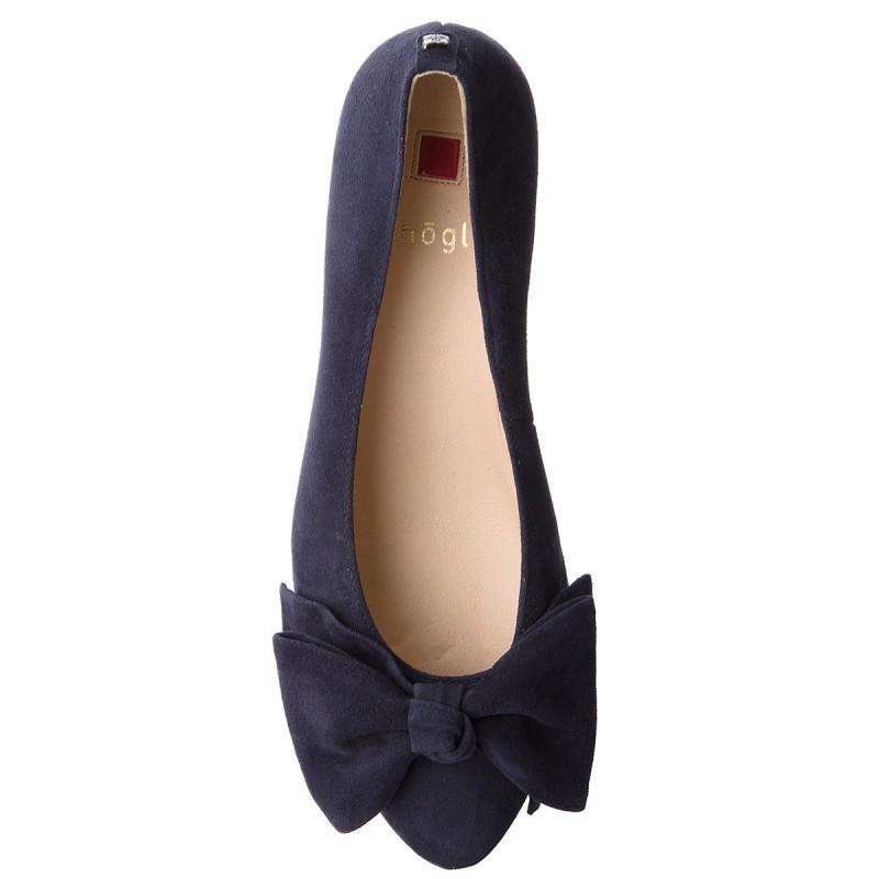 Hogl 3500 dark Blue Velour Wedge Shoe 4212 top