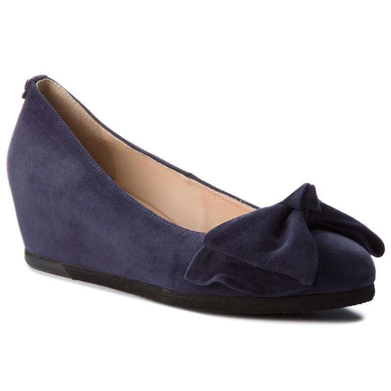 Hogl 3500 dark Blue Velour Wedge Shoe 4212 right