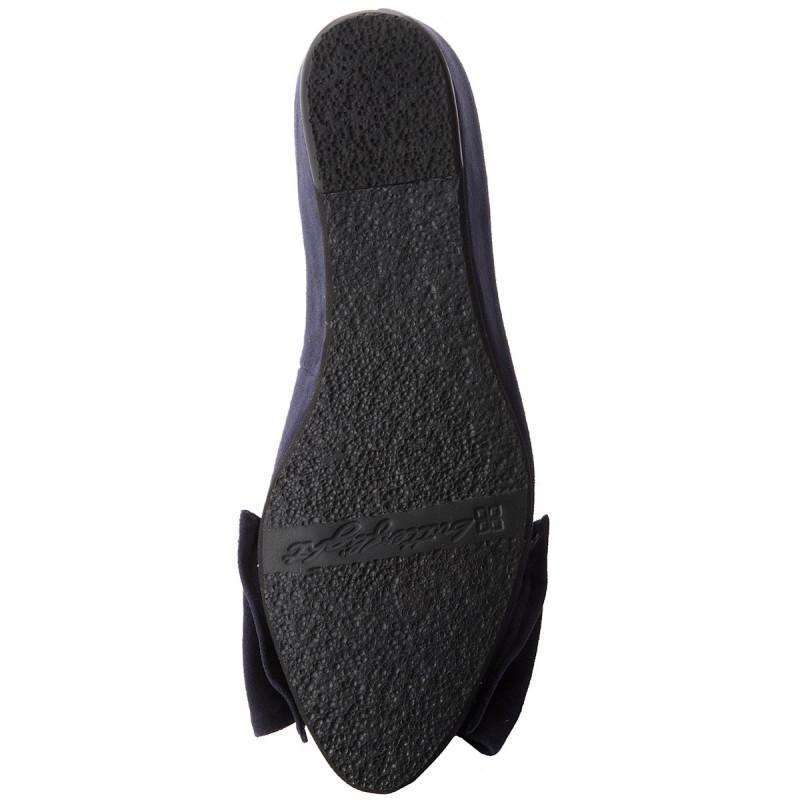 Hogl 3500 dark Blue Velour Wedge Shoe 4212 sole