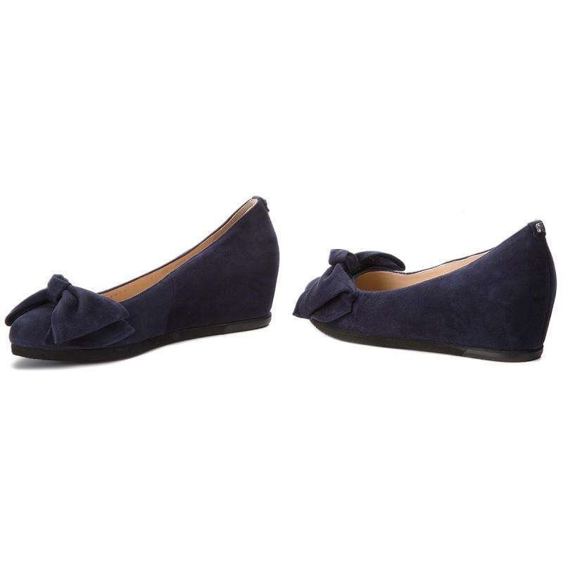 Hogl 3500 dark Blue Velour Wedge Shoe 4212 - Dotique - Hogl