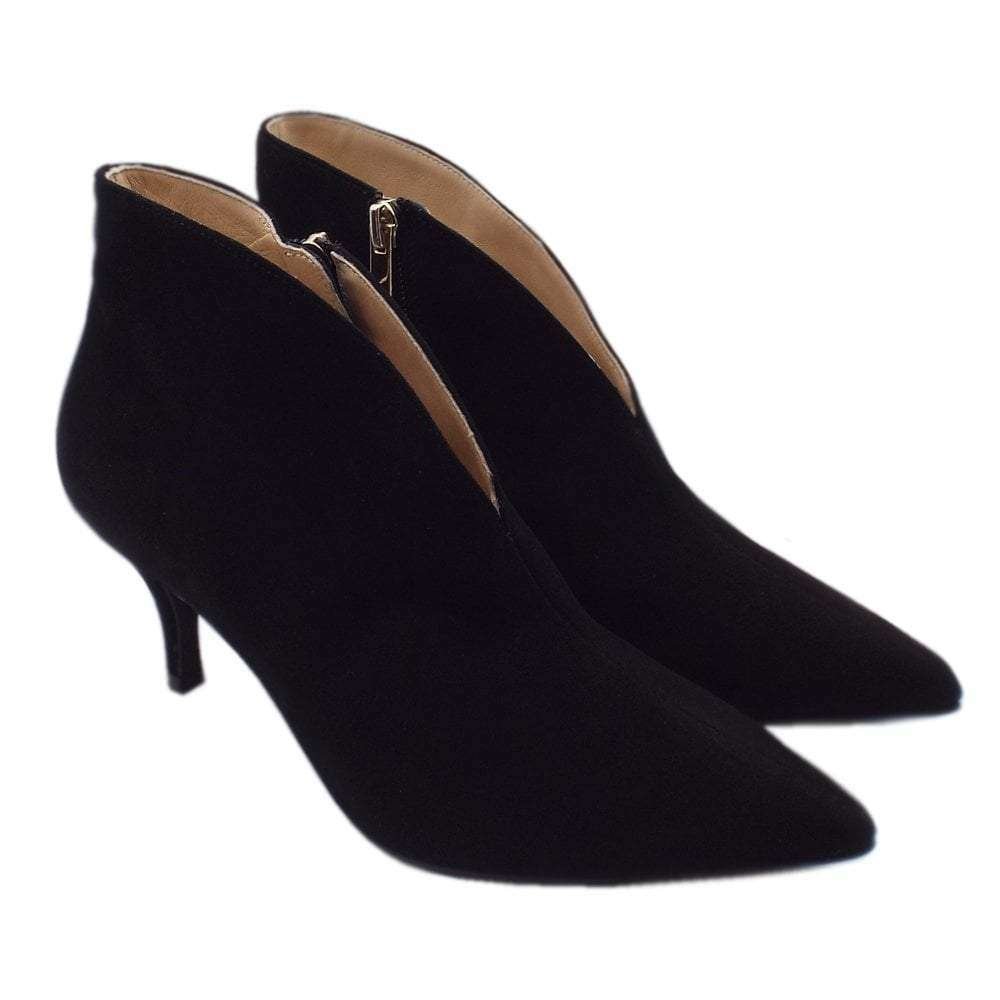 Products Hogl 6912 Black Leather Suede Ankle Boot pair