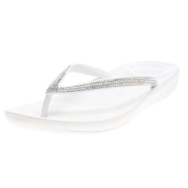 FitFlop Iqushion White Sparkle Shoe side