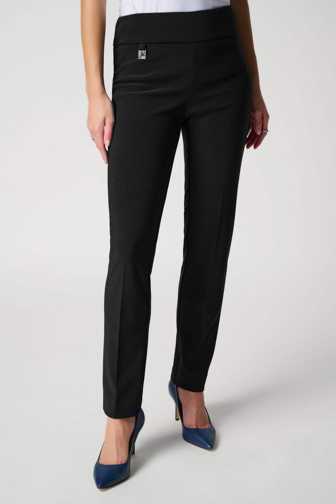 Joseph Ribkoff 144092 Black Classic Tailored Slim Fit Trousers - Dotique