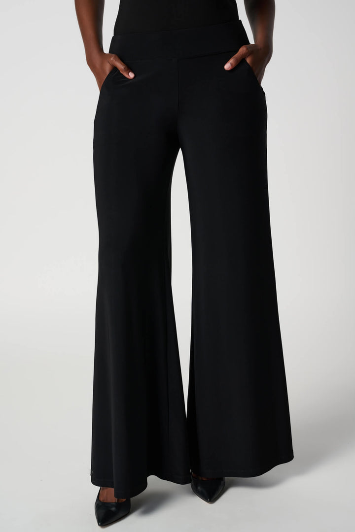 Joseph Ribkoff 161096 Black Classic Palazzo Trouser - Dotique Chesterfield