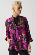 Joseph Ribkoff 233192 Fuchsia Pink Multi Print Jacket - Dotique Chesterfield