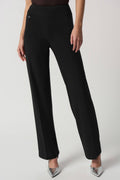 Joseph Ribkoff 233277 Black Wide-Leg Pull-On Trousers - Dotique Chesterfield