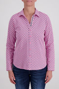 Just White J4230 315 Rose Druck Print Blouse - Dotique