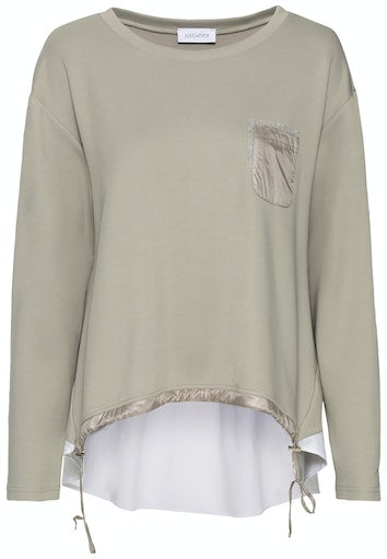 Just White J2816/680 Khaki Knit Front2