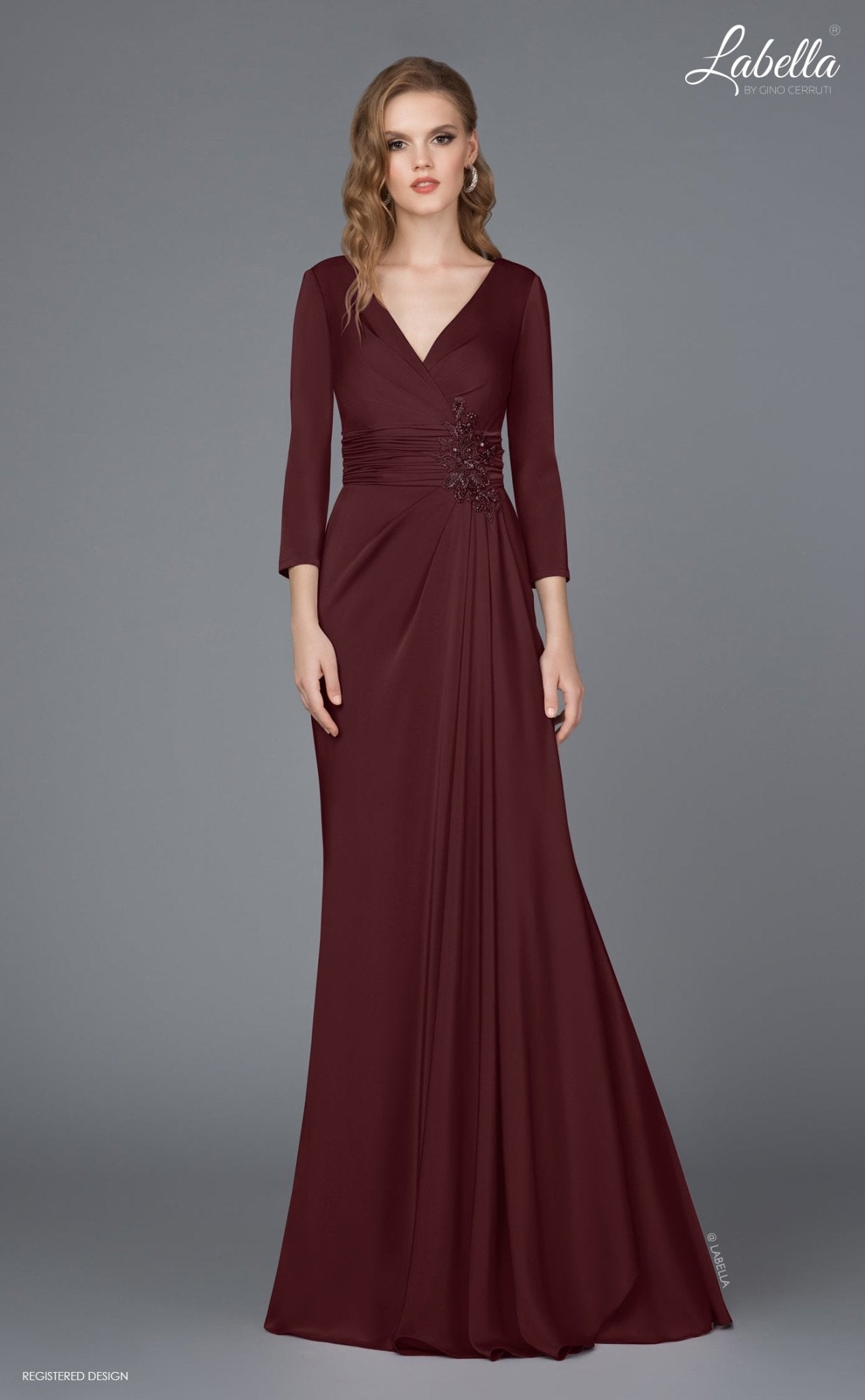 Labella 3059S Bugundy Dress - Dotique - Labella