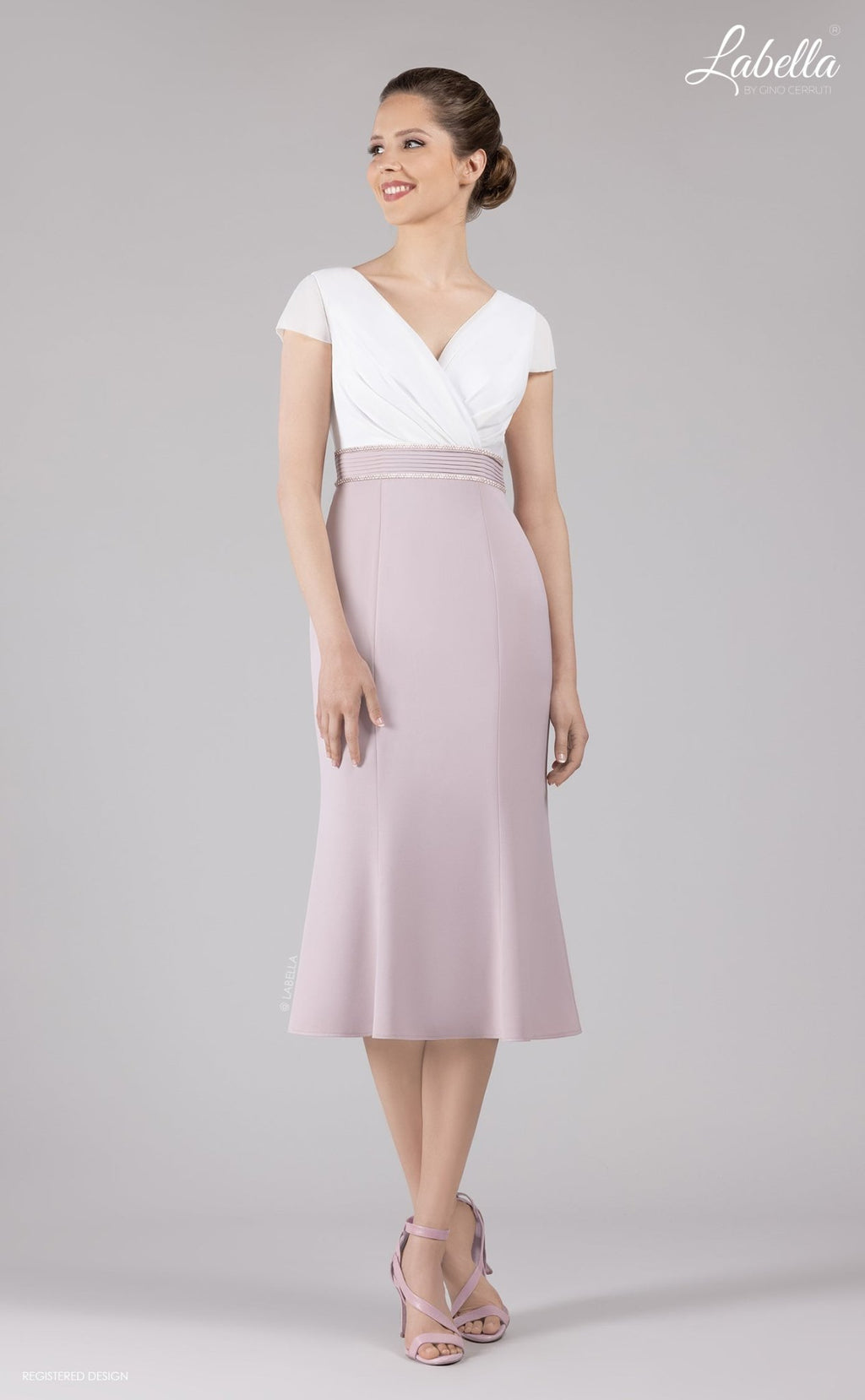 Labella 3131H Light Old Rose Dress - Dotique - Labella