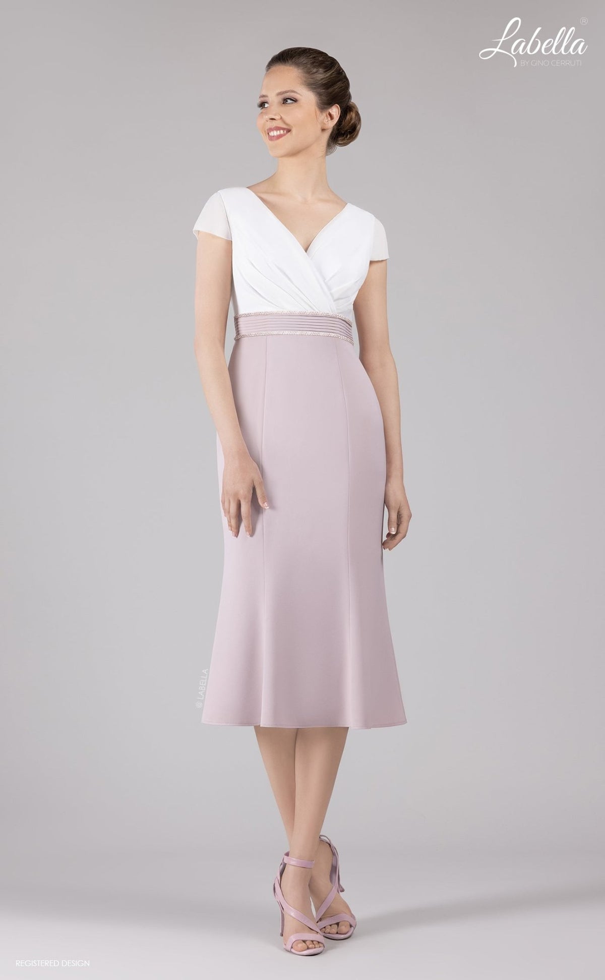 Labella 3131H Light Old Rose Dress - Dotique - Labella