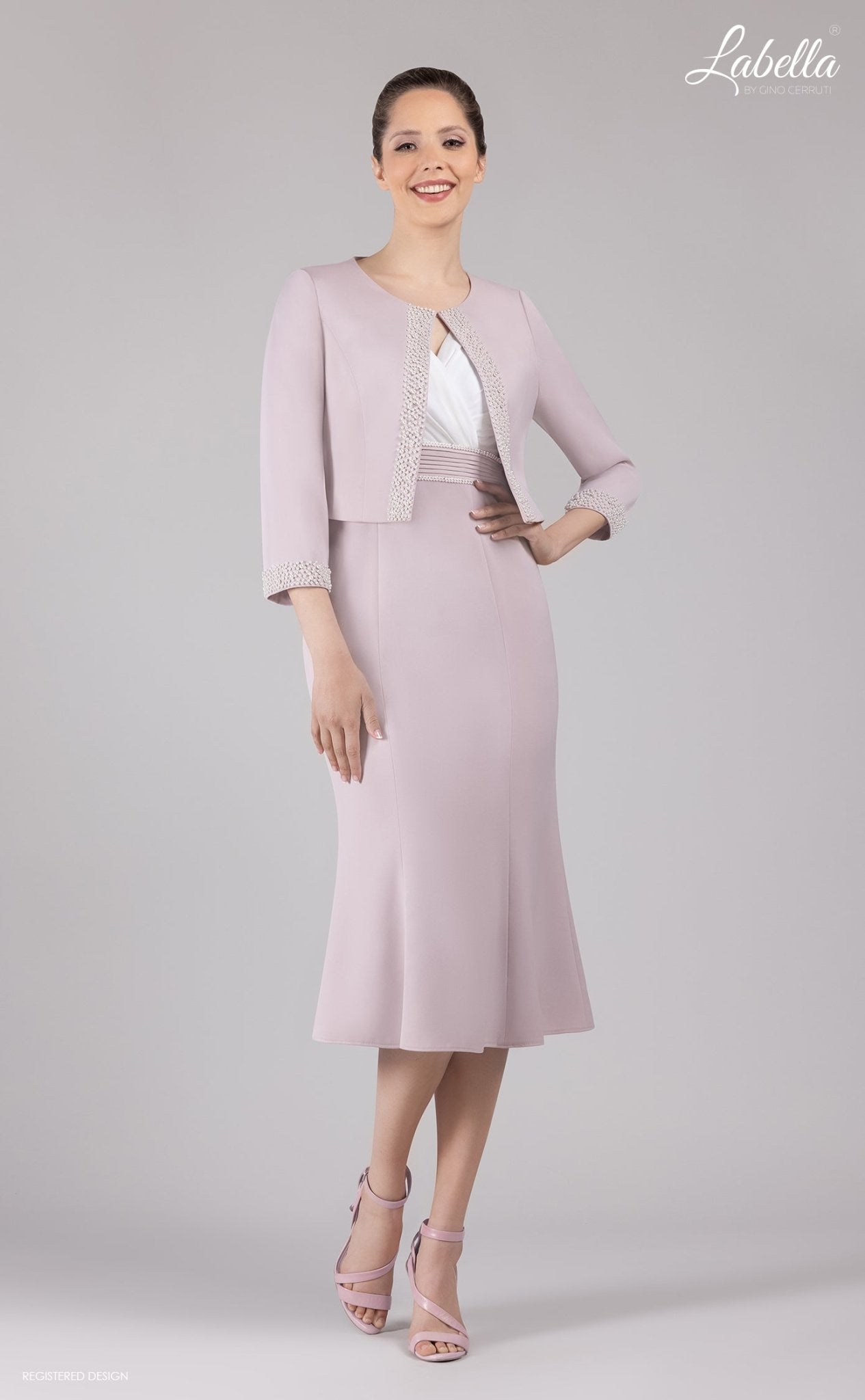 Labella 3131H Light Old Rose Dress - Dotique - Labella