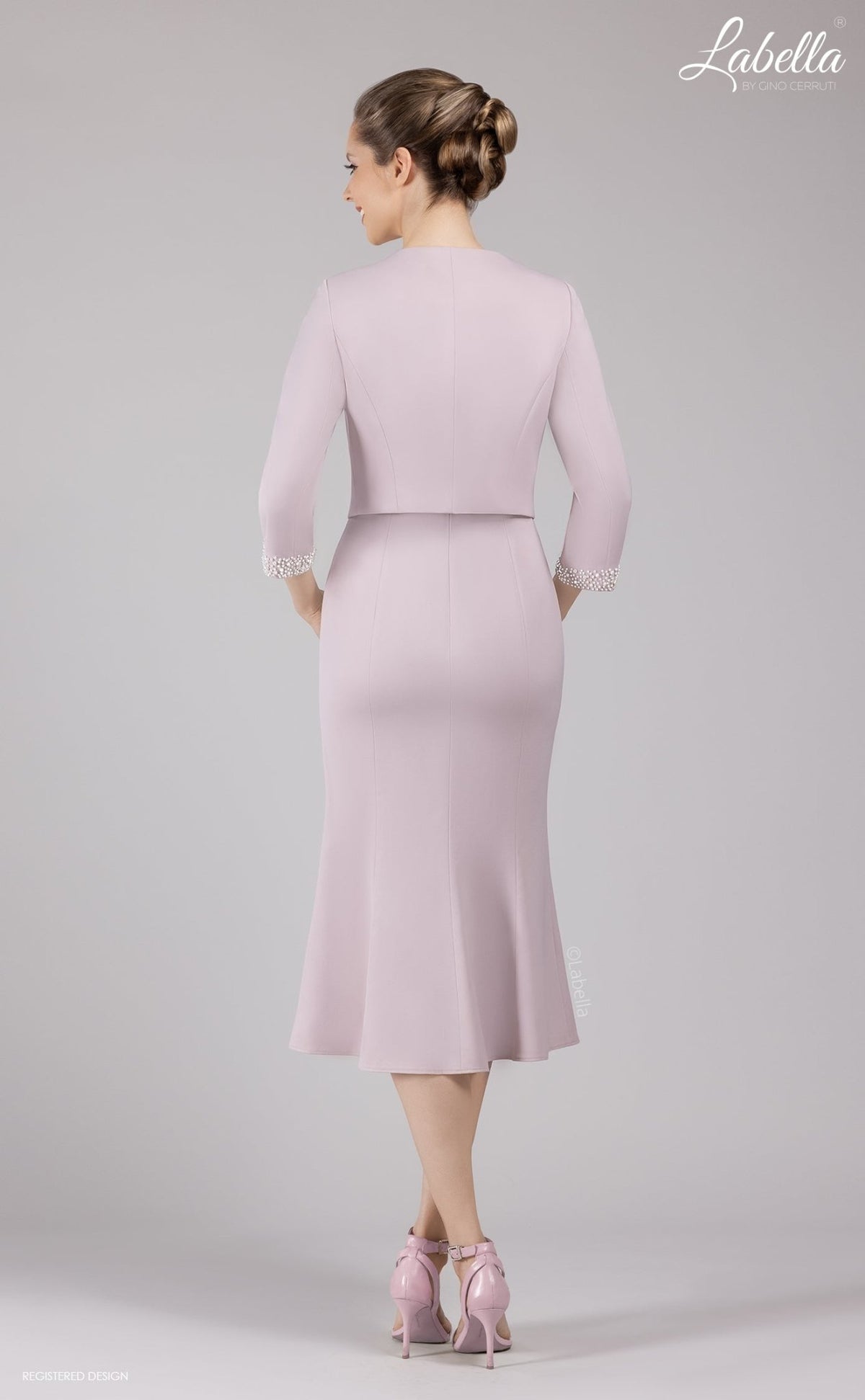 Labella 3131H Light Old Rose Dress - Dotique - Labella