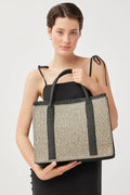 Leo & Ugo Amandine KEB240 Beige Woven Bag - Dotique