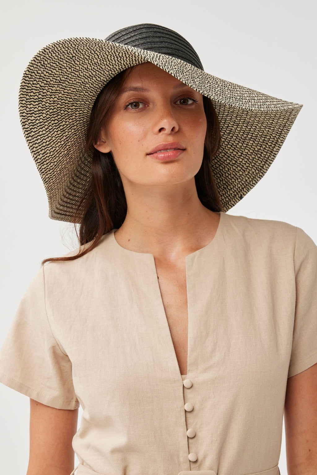 Leo & Ugo Rosalie KEH239 Beige Woven Paper Straw Hat - Dotique