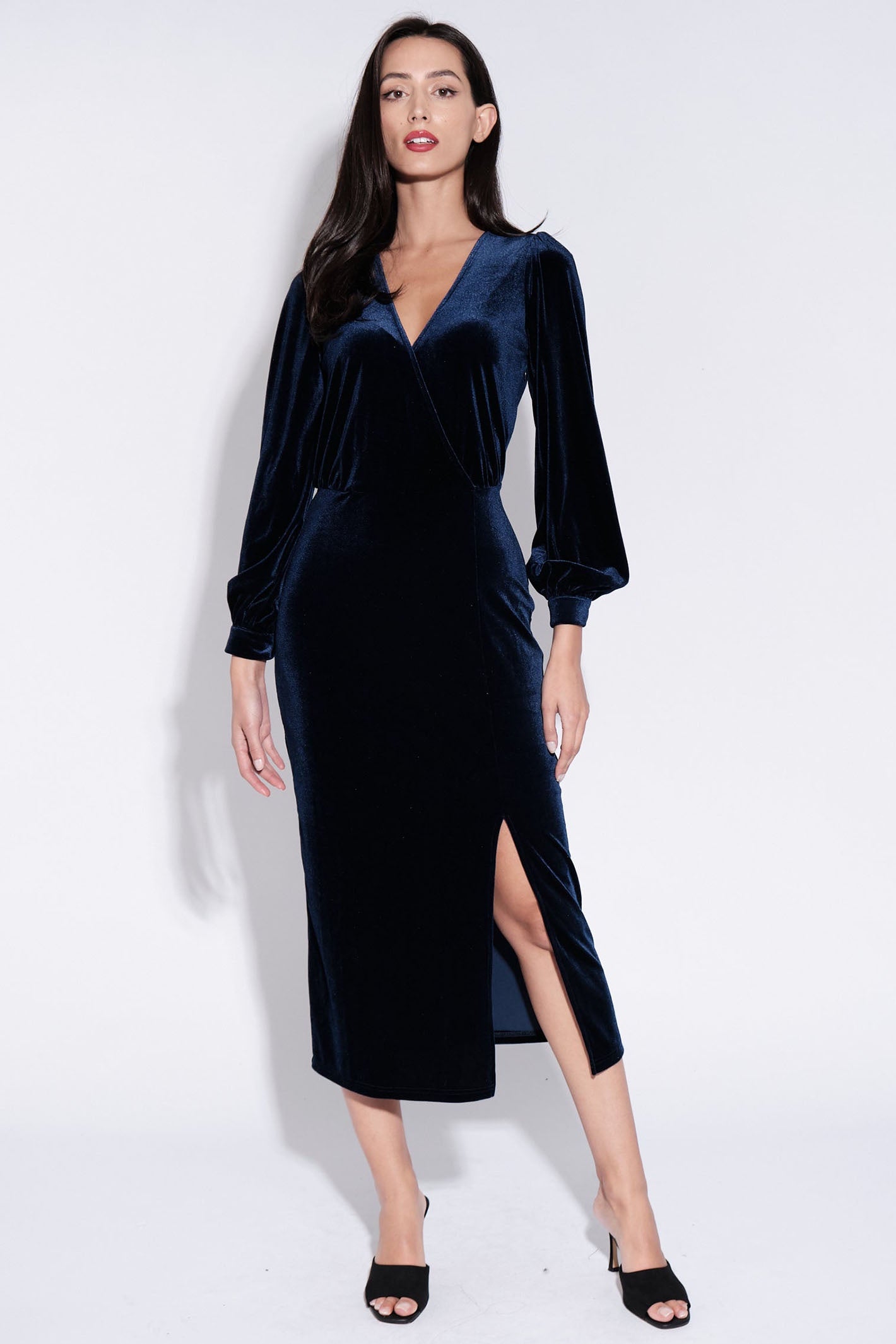 Midi dress velvet best sale