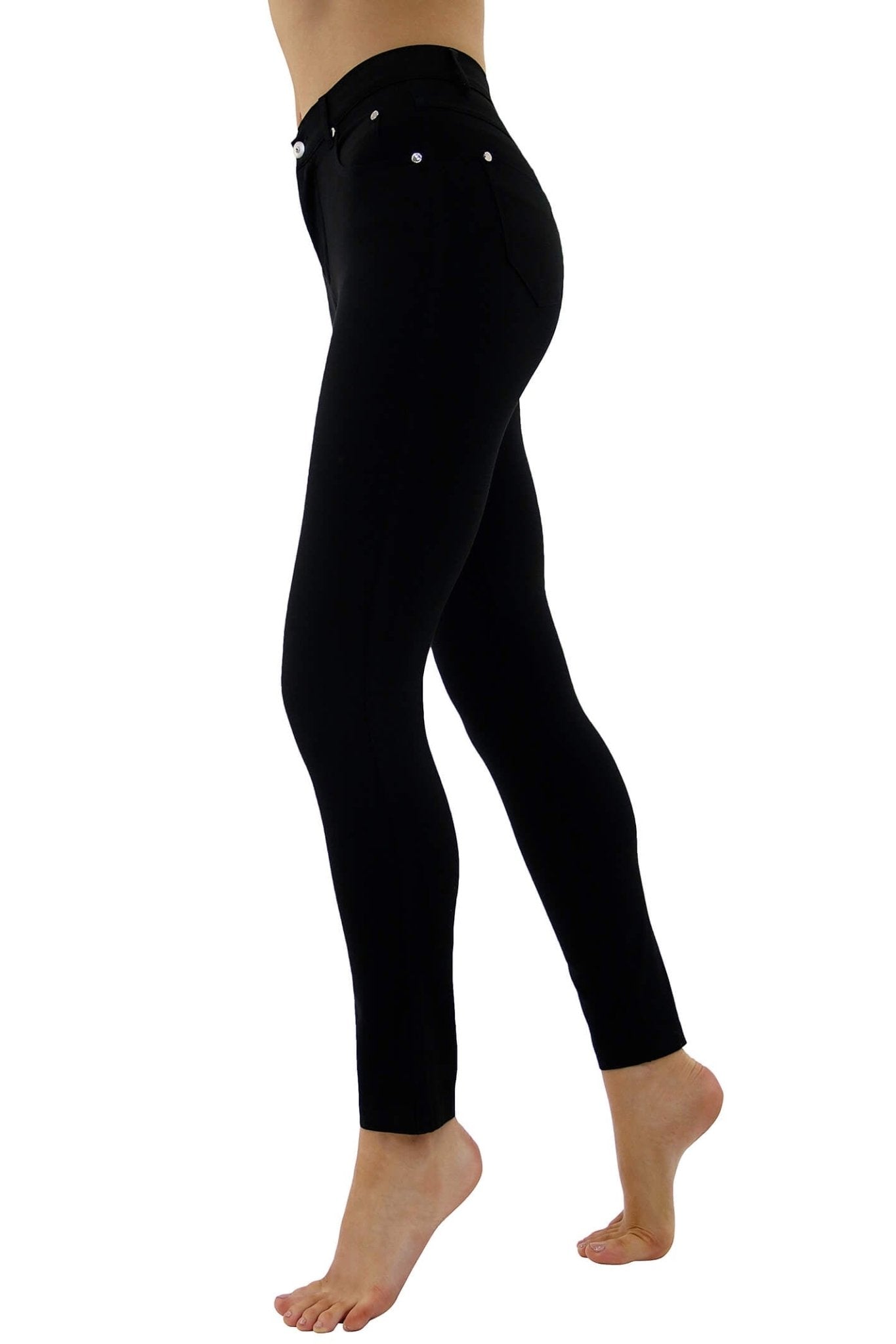 Marble 2400 101 Black High Waisted Regular Jeans - Dotique