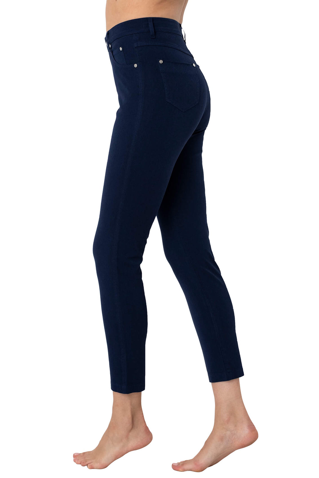 Marble 2400 103 Navy High Waisted Regular Jeans - Dotique