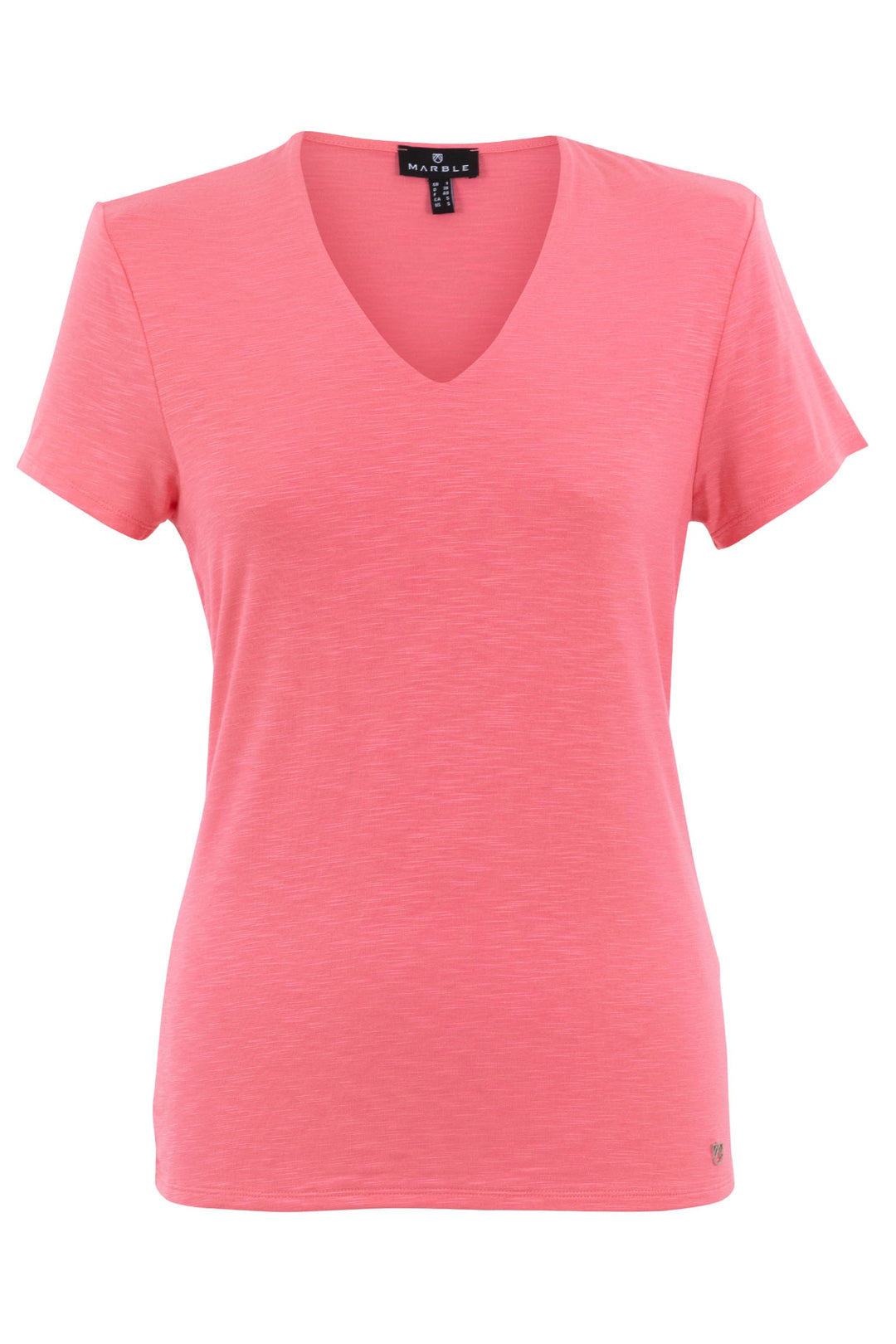 Marble 6539 135 Pink V-Neck T-Shirt Top