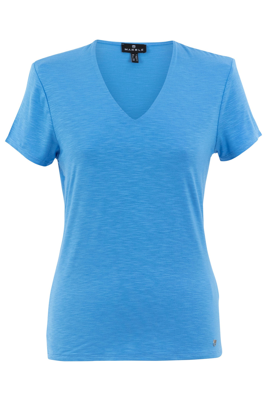 Marble 6539 213 Blue V-Neck T-Shirt Top