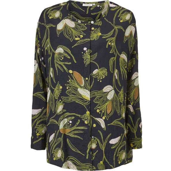 Masai Green Sheen Ira Shirt Front | Dotique