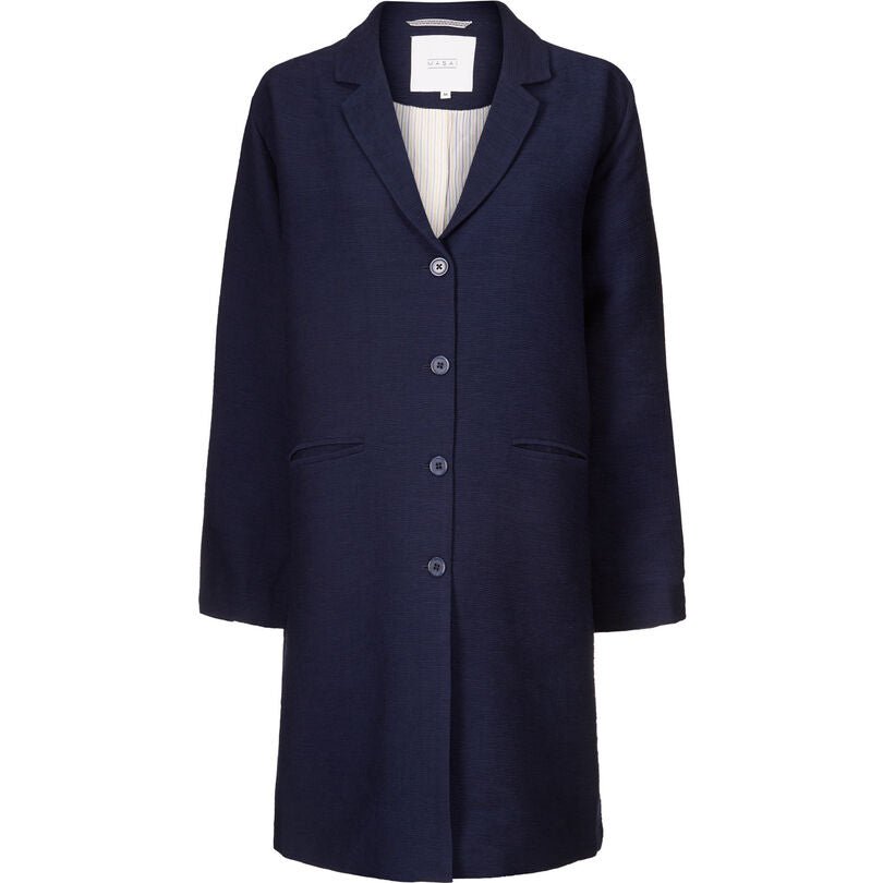 Masai Navy Tura Coat Front | Dotique