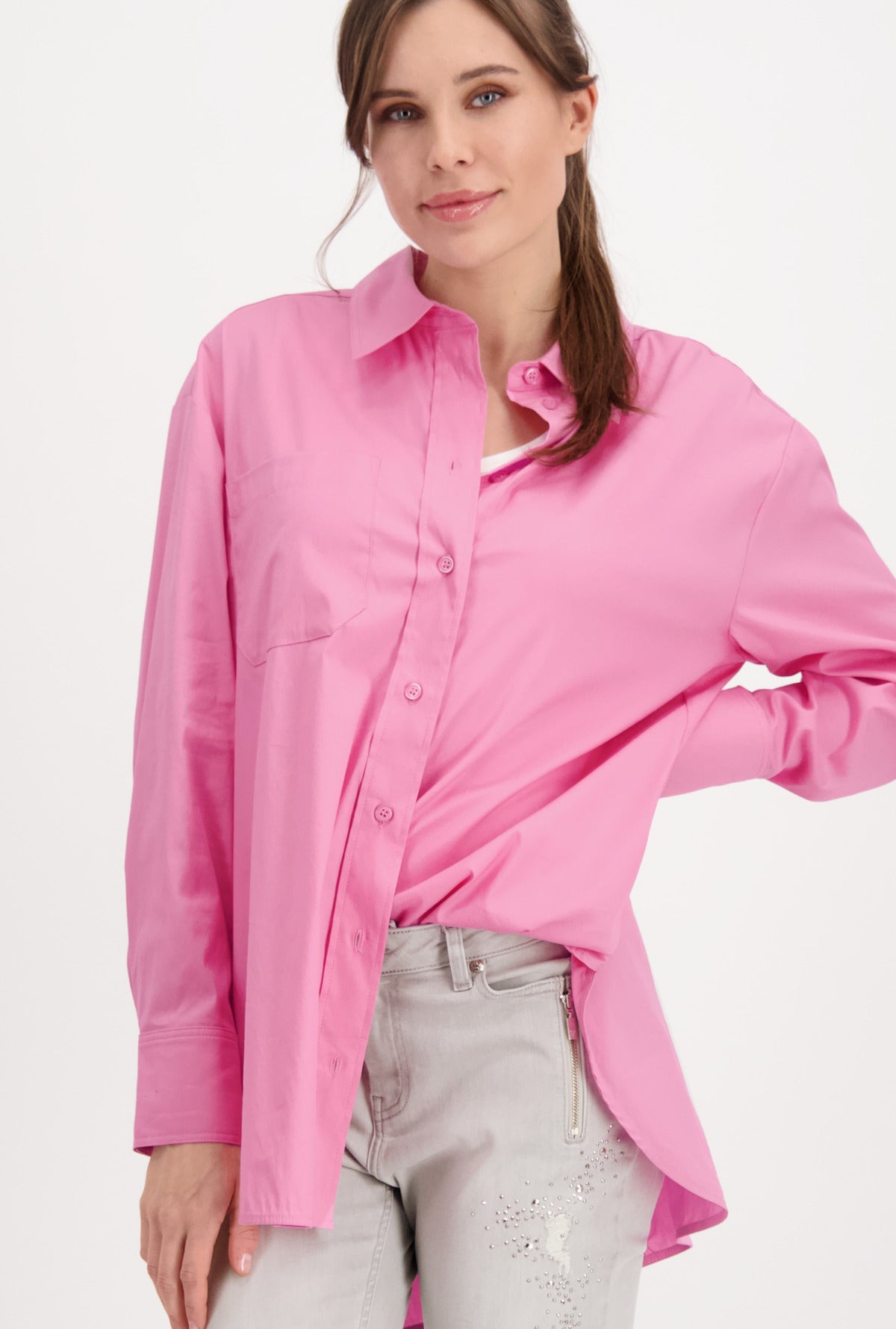 Monar48i 8067 Violet Stand Up Collar Sweatshirt - Dotique - Monari