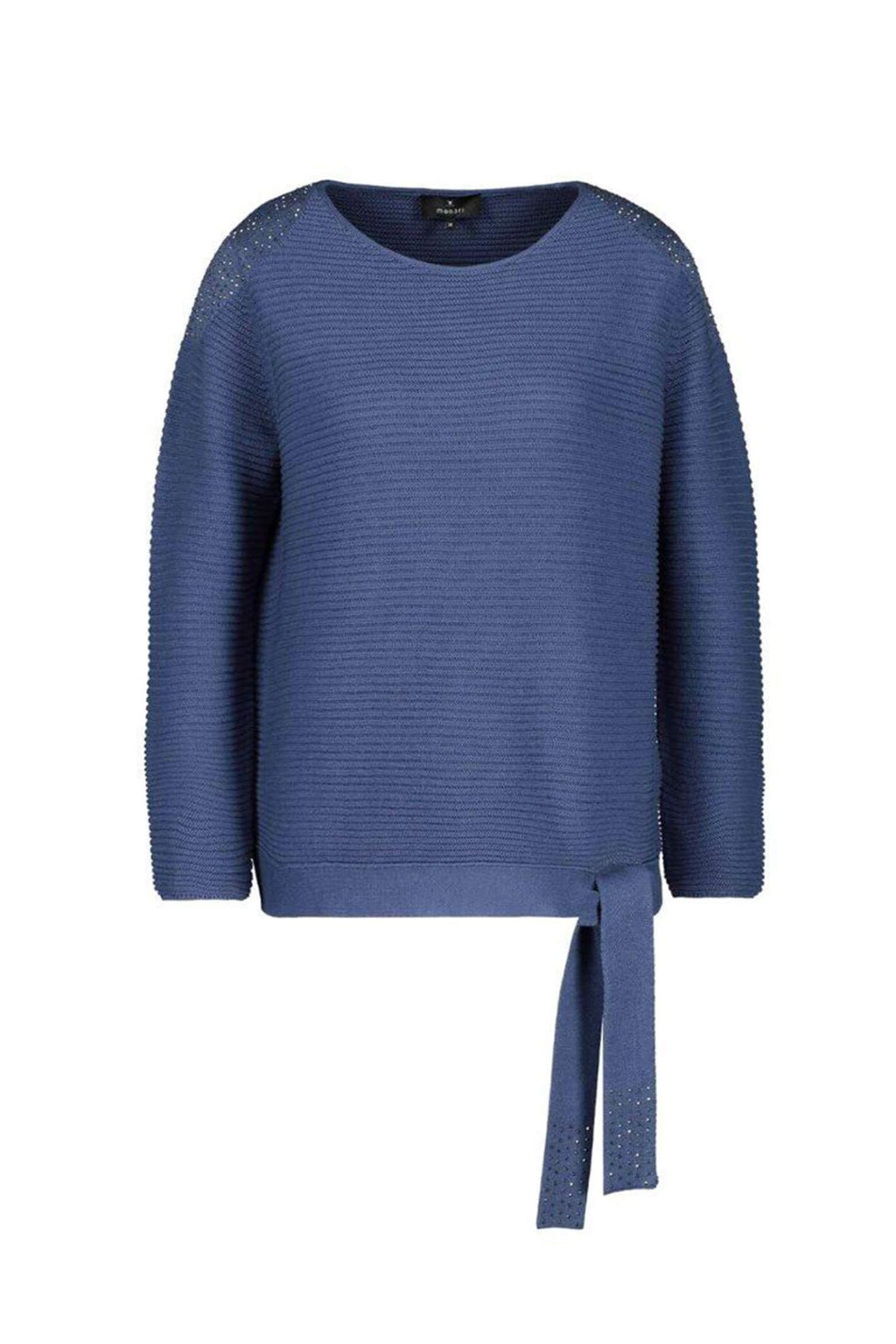 Monari 406129 Blue soft Cotton Sweater - Dotique