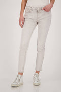 Monari 406230 Cashew Jeans with Rhinestones - Dotique