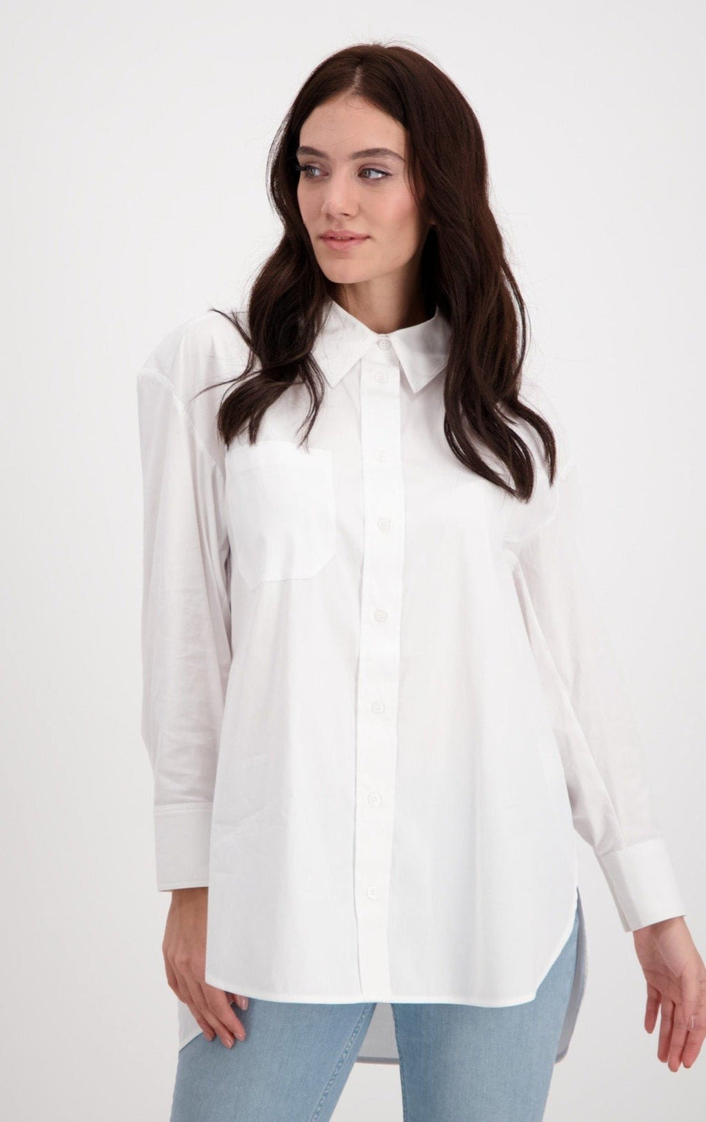 Monari 406748 White Blouse - Dotique - Monari