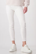 Monari 408411 Off White Pull-On Trousers - Dotique