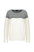 Monari 804821 Off White Colour Block Sweater - Dotique