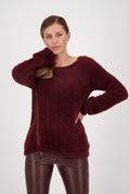 Monari 805505 Berry Wine Pullover Lifestyle Front | Dotique