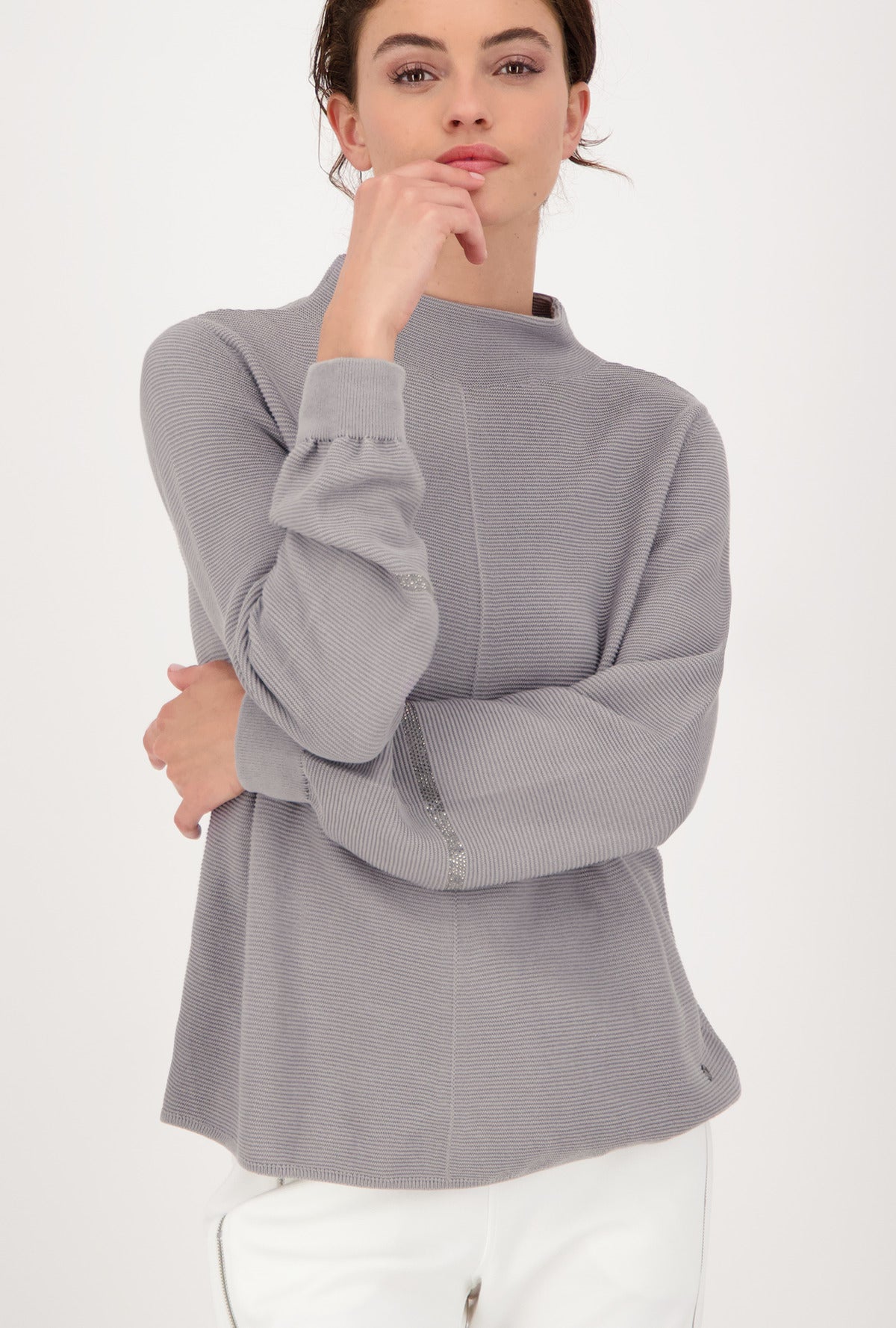 Monari 805510 Cloud Pullover With Rhinestone Elements Front Lifestyle | Dotique