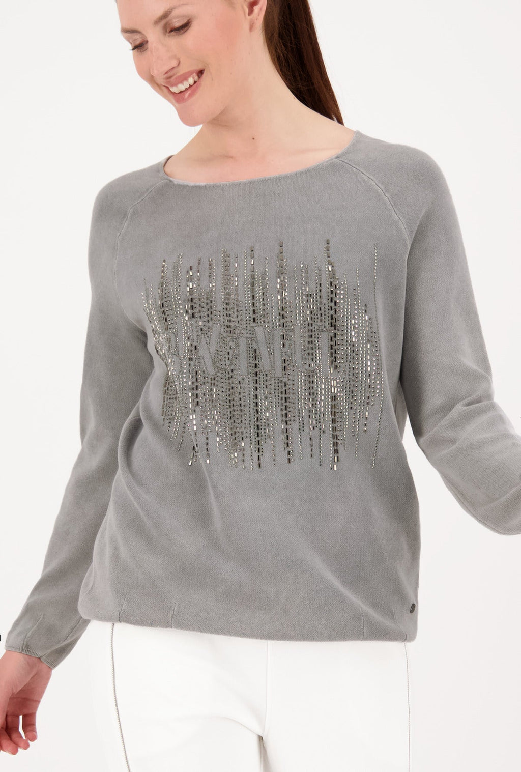 Monari 805512 Cloud Cotton Knit Jumper Front Lifestyle | Dotique