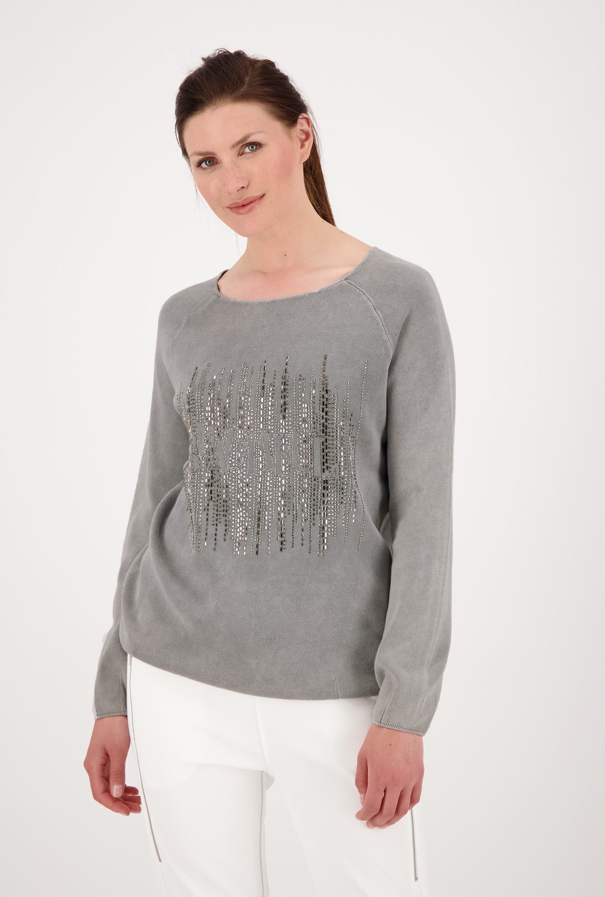 Monari 805512 Cloud Cotton Knit Jumper Front Lifestyle 1 | Dotique