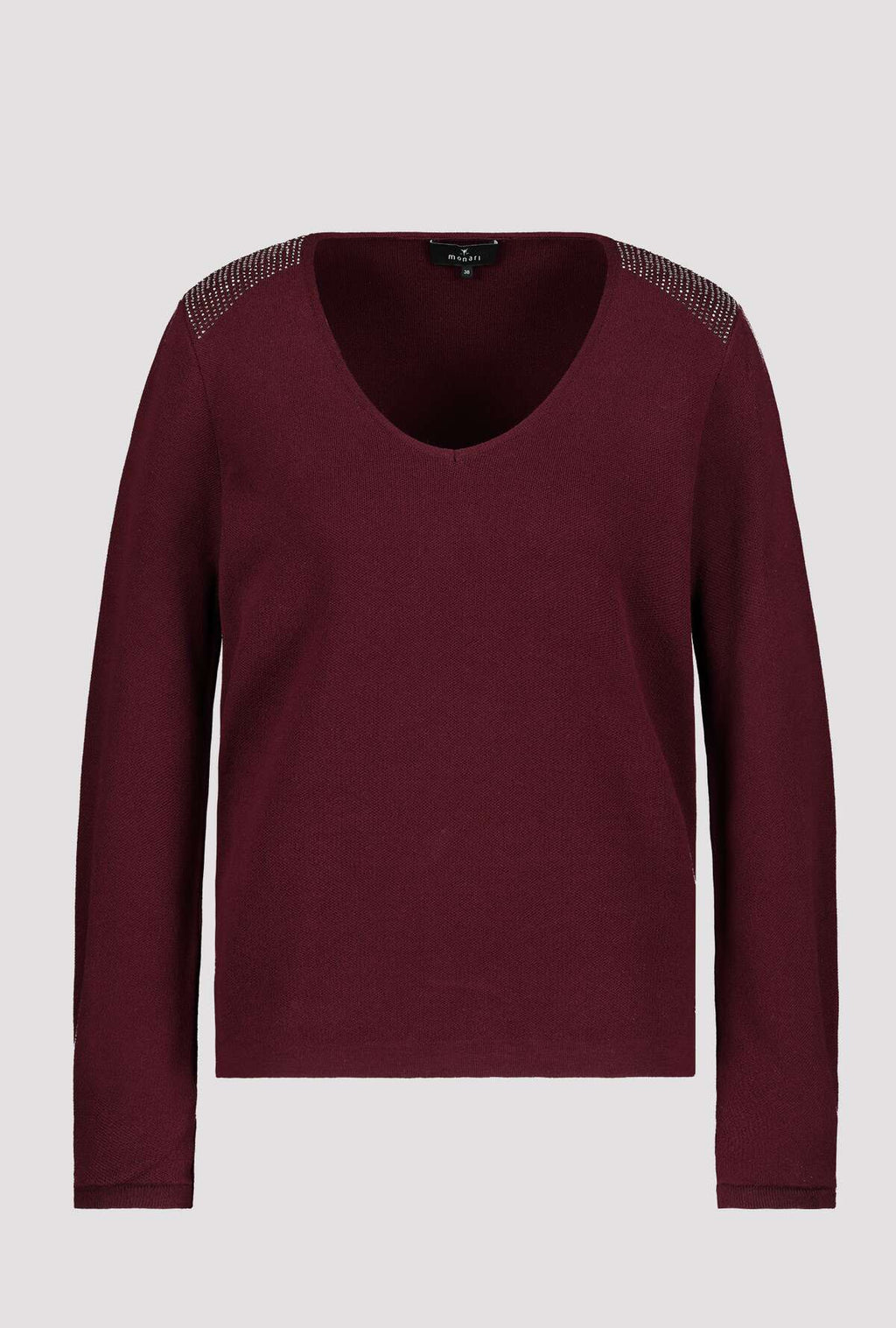 Monari 805526 Berry Wine Cotton Pullover - Dotique - Monari