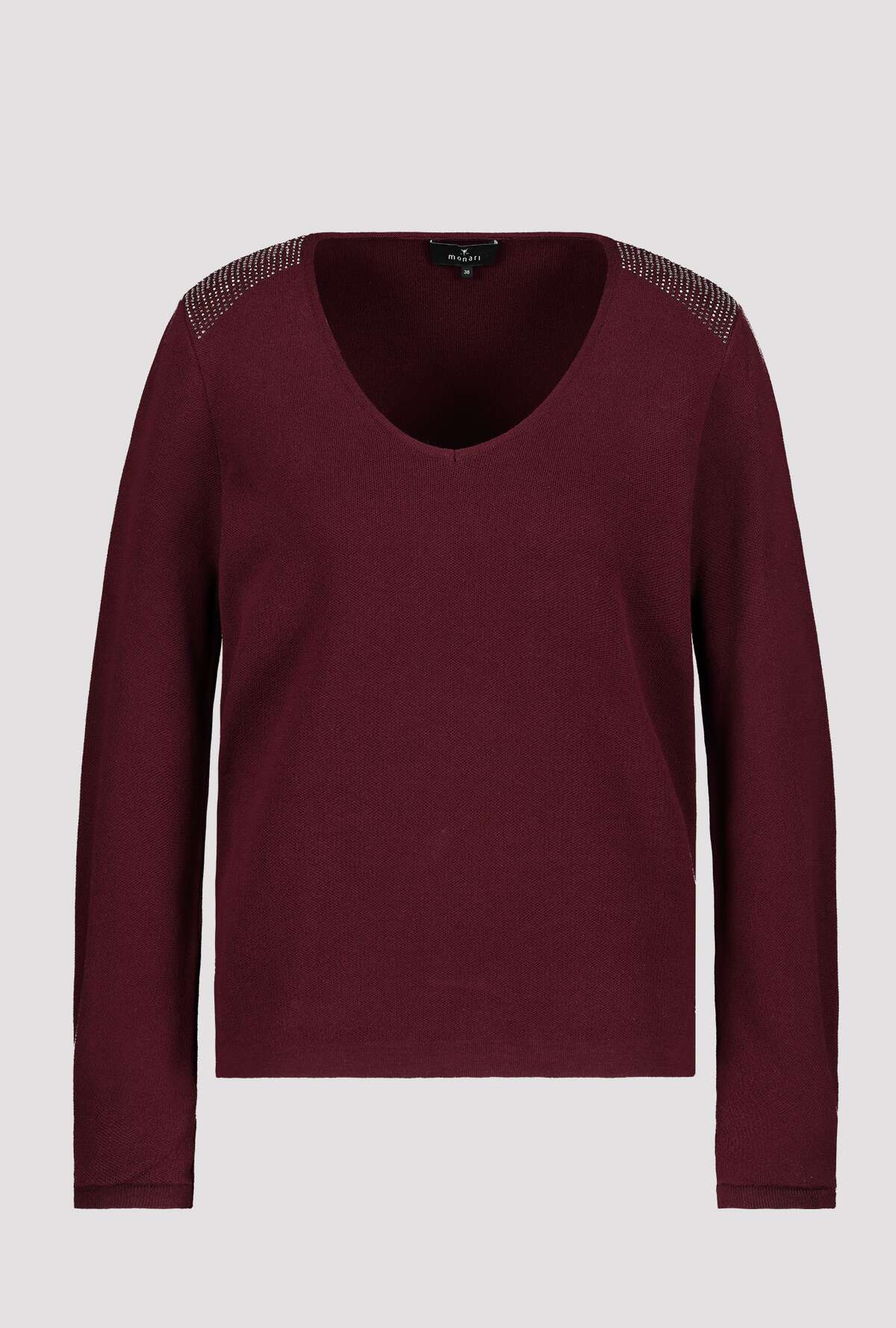 Monari 805526 Berry Wine Cotton Pullover - Dotique - Monari