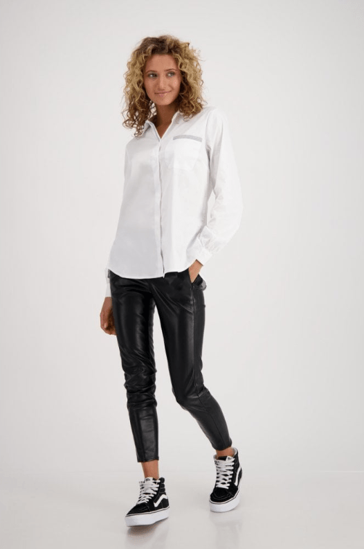 Monari 806104 White Blouse Front | Dotique