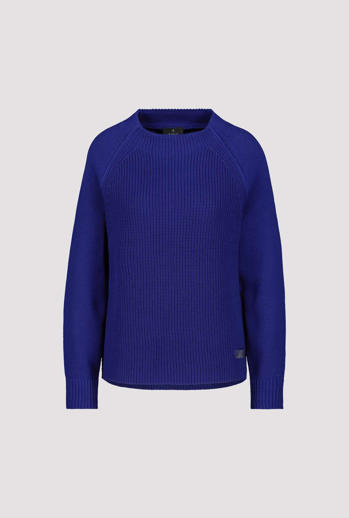 Monari 806680 Royal Blue Stand Up Collar Jumper Front | Dotique