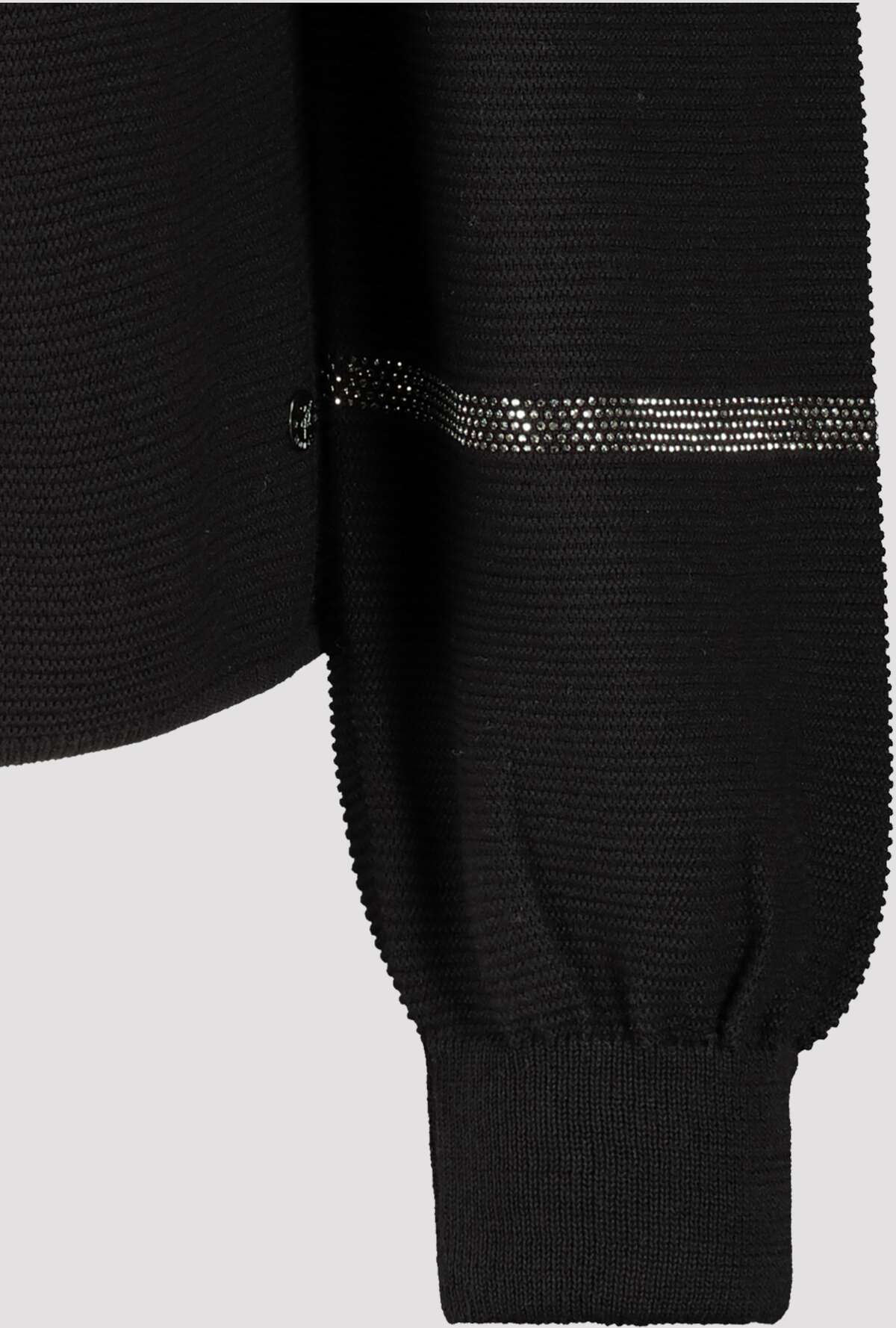 Monari Black One Tone Knit Jumper Detail Dotique