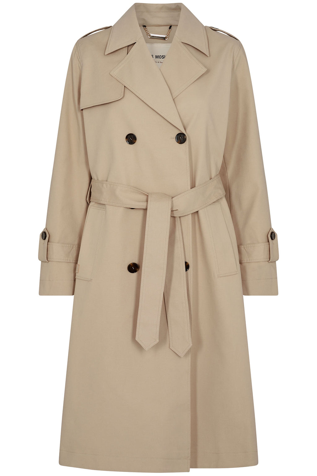 Mos Mosh 156610 MMFarah Savannah Tan Double Breasted Trench Coat - Dotique