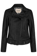 Mos Mosh 156840 MMAlmina Black Biker Style Leather Jacket - Dotique