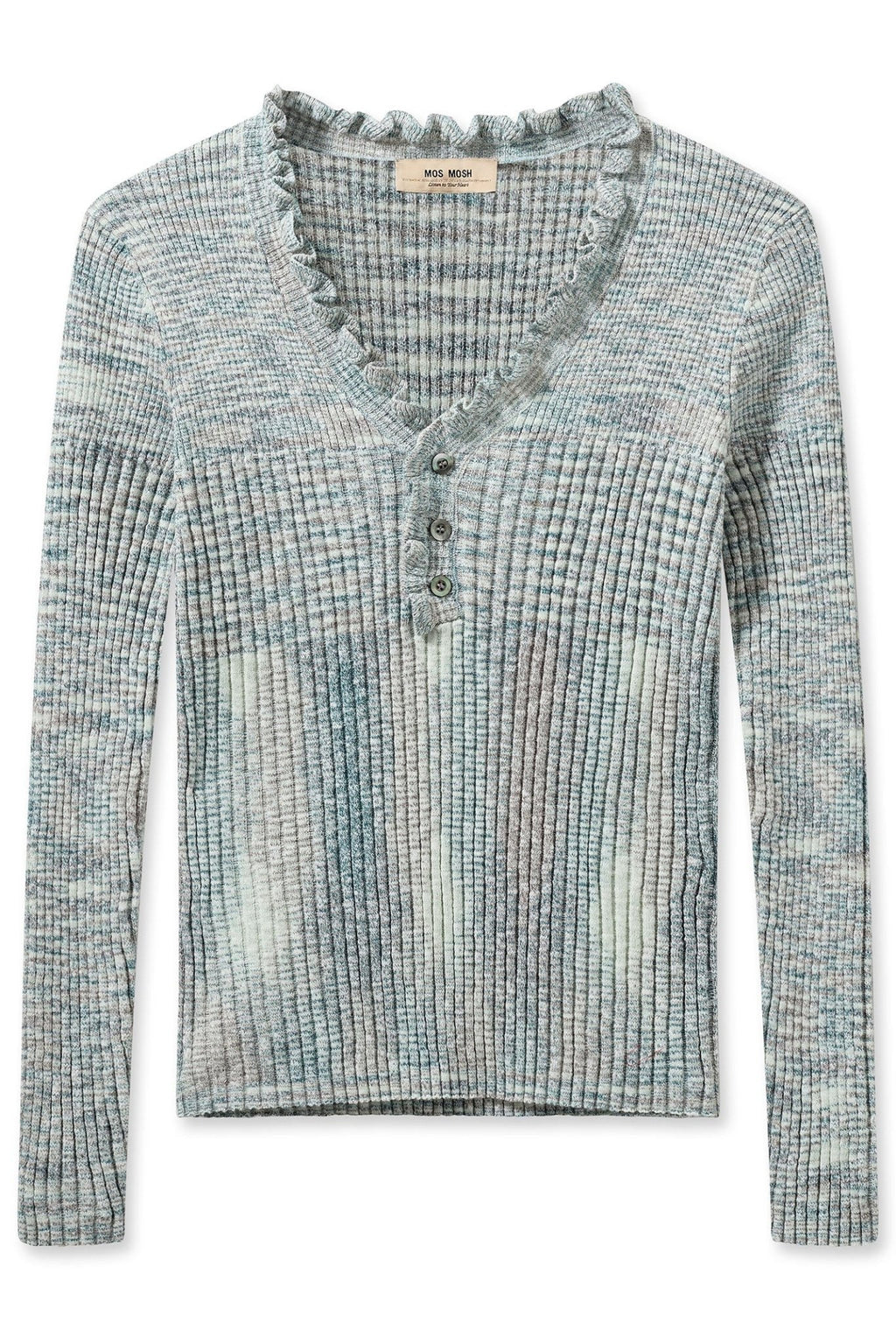 Mos Mosh 158800 MMEisley Wasabi Green Ribbed Knit Jumper - Dotique