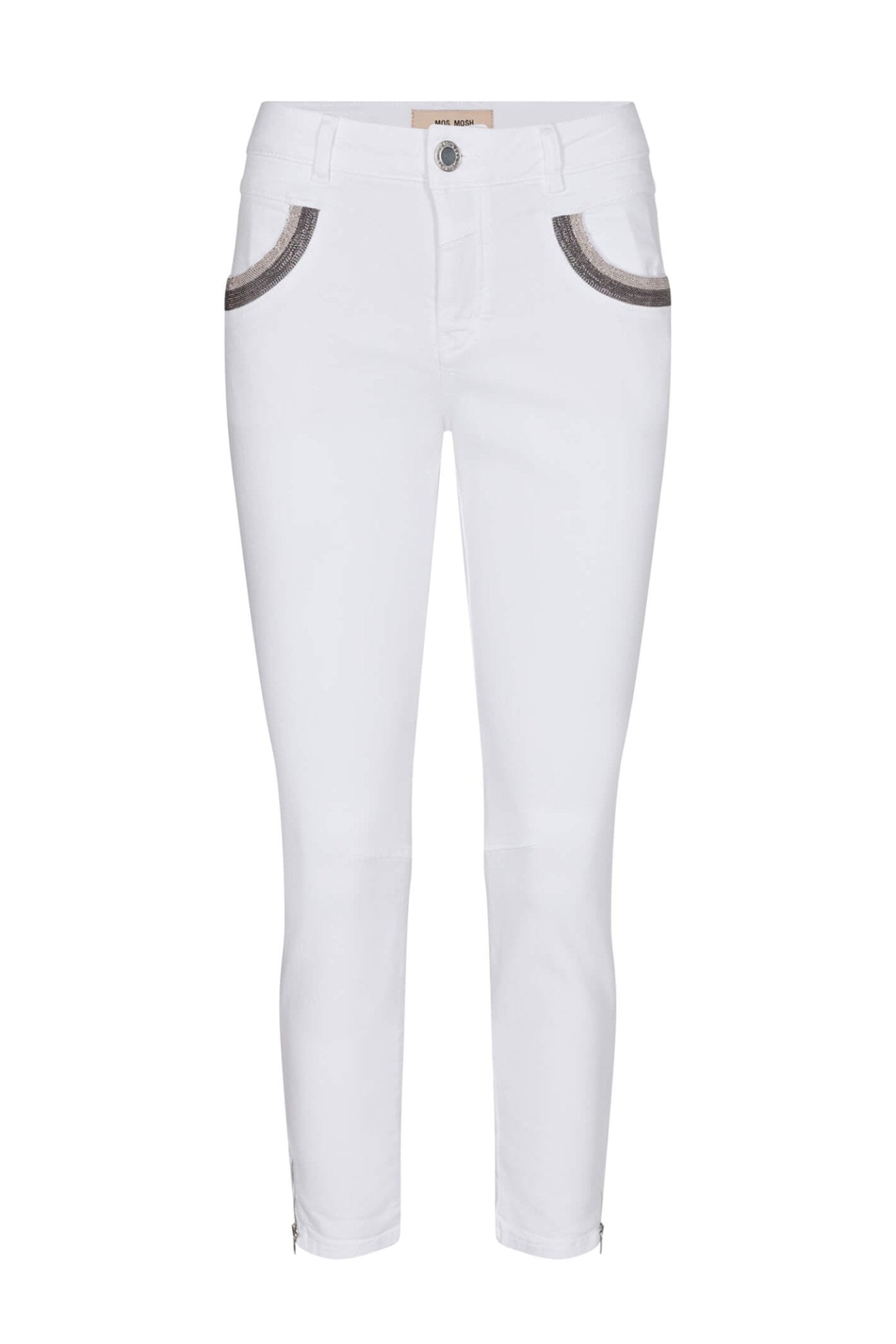 Mos Mosh Cropped Naomi Shade White Jeans - Dotique