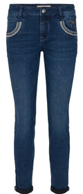 Mos Mosh Dark Blue Naomi Luna Jeans Front | Dotique